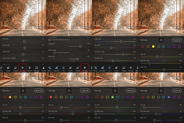 Chỉnh màu tông nâu trầm