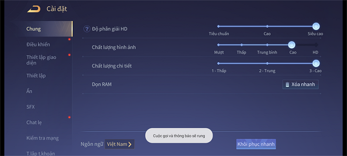 Trải nghệm thực tế cho thấy Nokia G11 có thể chiến tốt tựa game này với thiết lập đồ họa như trên