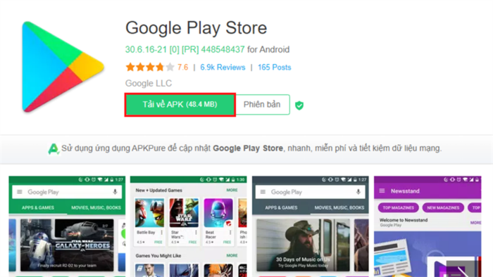 Tải về file APK CH Play