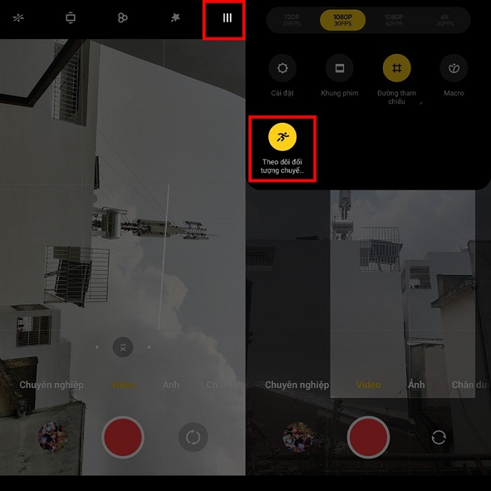 Bật tính năng “Theo dõi đối tượng chuyển động”