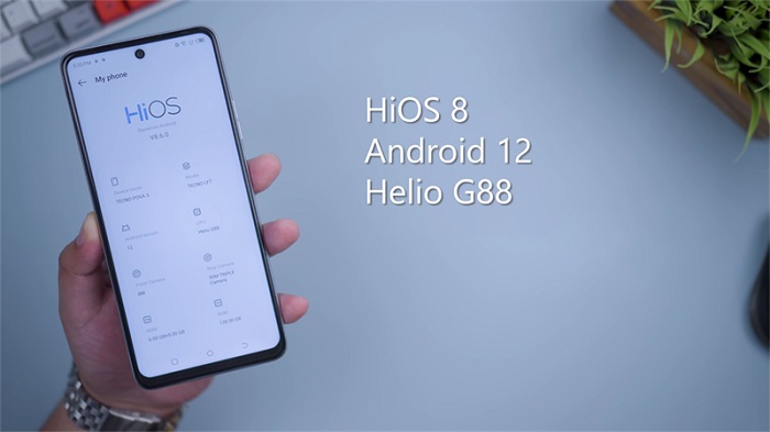 Tecno POVA 3 chạy hệ điều hành Android 12, vi xử lý Helio G88