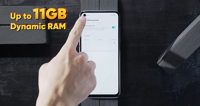 Realme Narzo 50 5G cũng hỗ trợ tính năng RAM ảo cực hấp dẫn