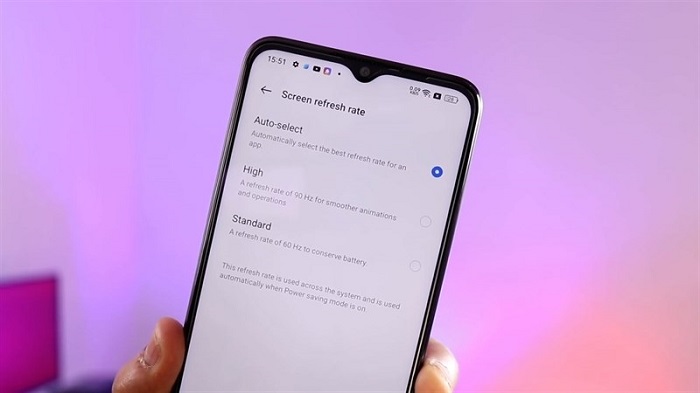 Realme Narzo 50 5G hỗ trợ tần số quét 90Hz