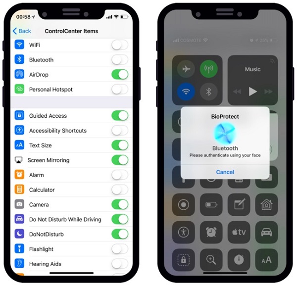 App BioProtect trên iPhone