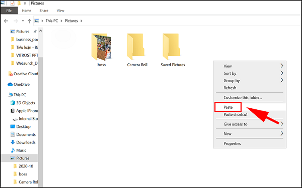 Chuyển ảnh từ iphone sang máy tính