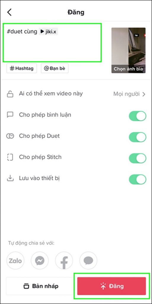 Đăng video thành công