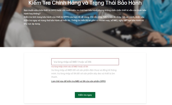 Kiểm tra OPPO chính hãng