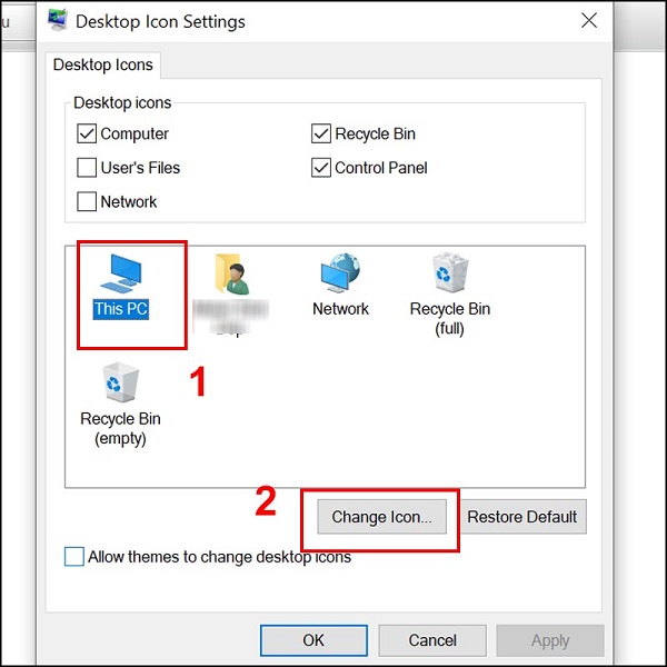 Thay đổi icon ứng dụng trên máy tính