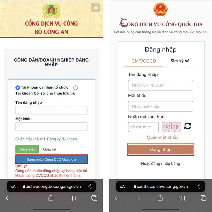 Đăng nhập hoặc Đăng ký tài khoản