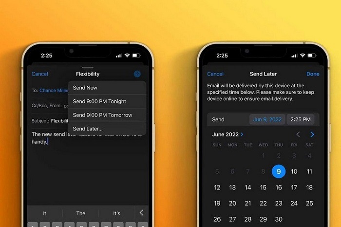 Các tính năng mới trong ứng dụng mail