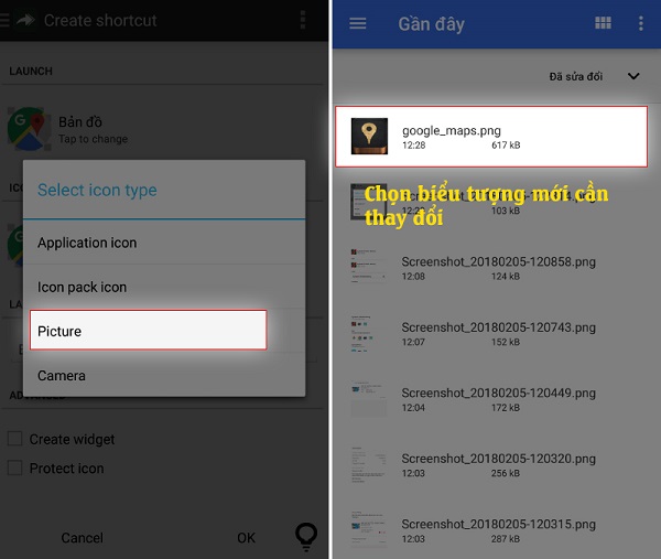 Cách thay đổi icon ứng dụng cho android