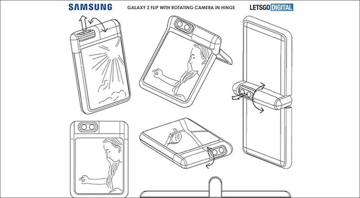 Hình ảnh bằng sáng chế được cho là của Galaxy Z Flip4