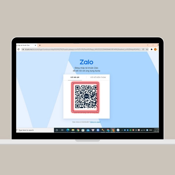 Quét mã QR để đăng nhập phần mềm Azota