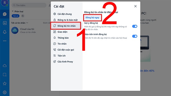 Đăng nhập zalo trên 2 máy tính