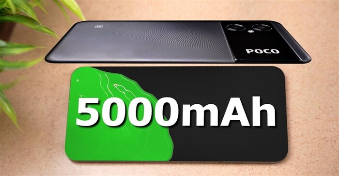 POCO M4 5G được cung cấp năng lượng bởi viên pin 5.000 mAh