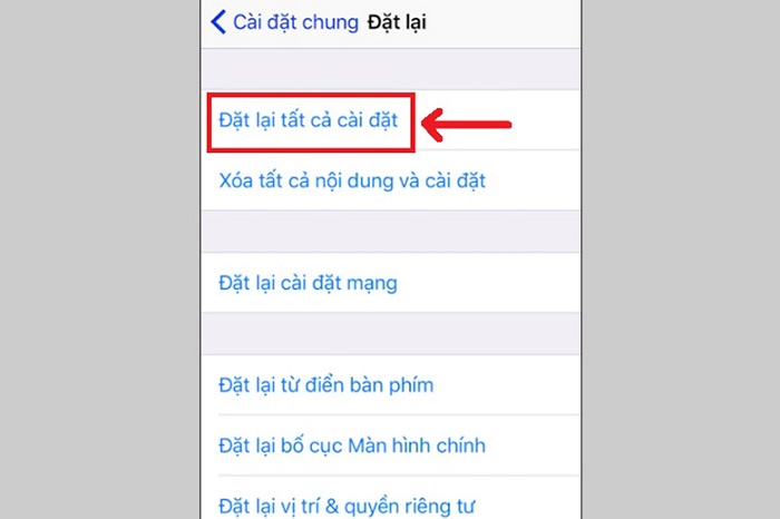 Khôi phục lại cài đặt gốc
