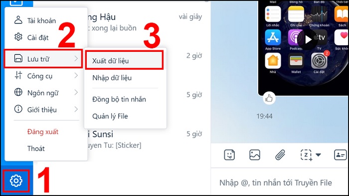 Khôi phục tin nhắn zalo