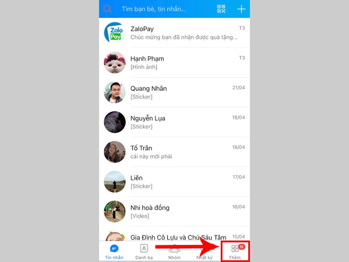 Khôi phục tin nhắn zalo