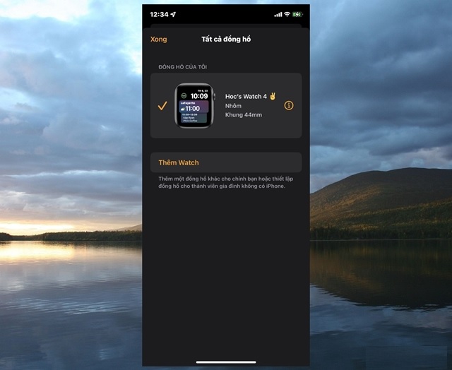 Mở ứng dụng Watch trên điện thoại iPhone và truy cập vào đồng hồ Apple Watch