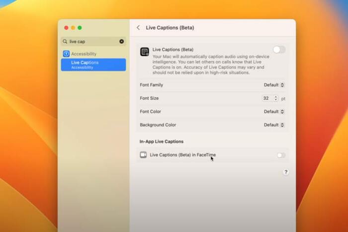 Live Caption và Dictation