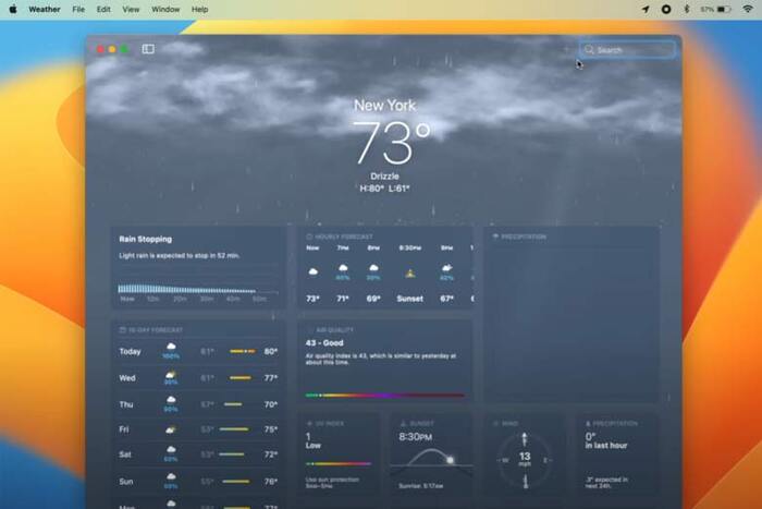 Ứng dụng thời tiết mới