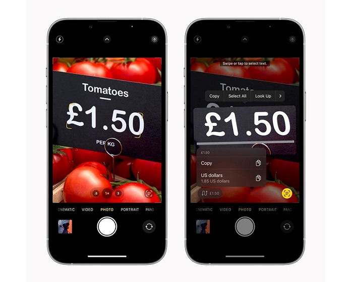 Live Text có thêm nhiều tính năng mới