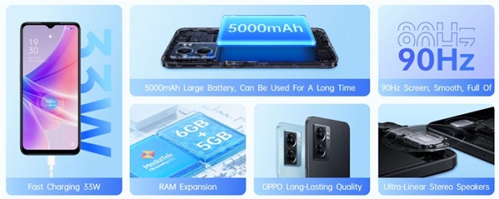 Con chip Dimensity 810 cho phép OPPO A77 5G đáp ứng tốt mọi tác vụ cơ bản