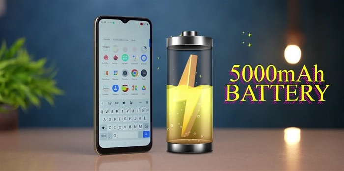 Viên pin 5.000 mAh cho thời lượng sử dụng thiết bị trong khoảng 1 ngày