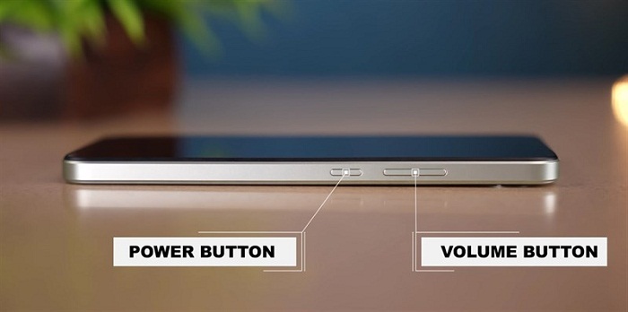 Cạnh phải chứa nút nguồn và cụm phím tăng/giảm âm lượng