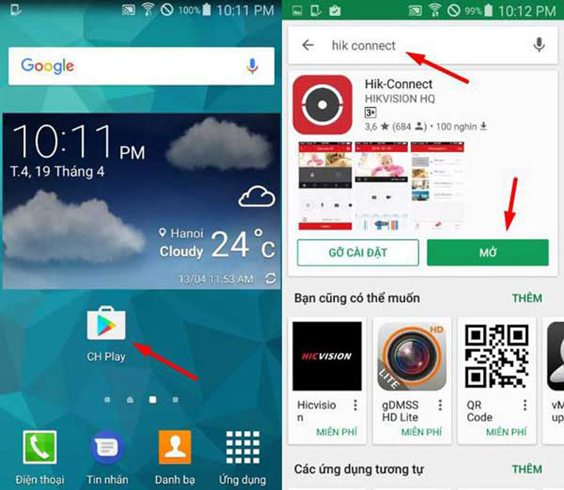 Tải ứng dụng Hik-Connect