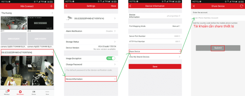 Cách chia sẻ camera Hikvision thông qua ứng dụng Hik Connect