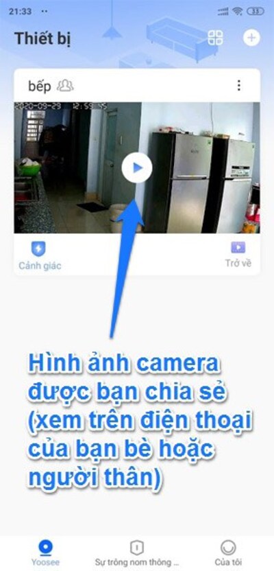 Cách chia sẻ camera Yoosee cho các thiết bị khác