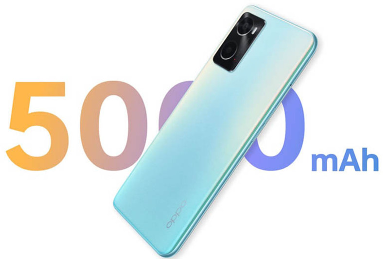 OPPO A76 được trang bị viên pin 5000mAh cho thời lượng sử dụng thoải mái suốt cả ngày