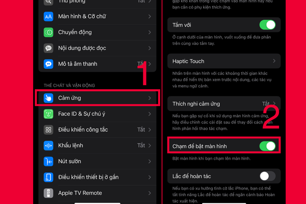 cách chạm 2 lần mở màn hình iphone