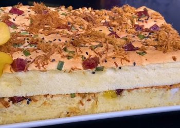 cách làm bánh bông lan mặn bằng lò nướng
