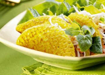 cách làm bánh xèo bằng chảo chống dính