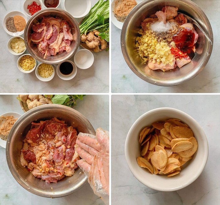 Sơ chế và ướp thịt ngan