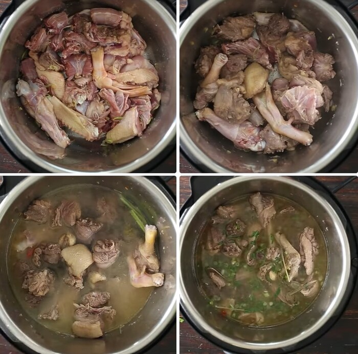 Nấu thịt vịt bằng nồi áp suất trong 15 phút