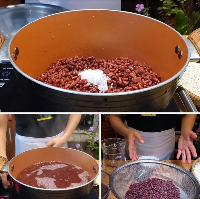 Ngâm và luộc đậu