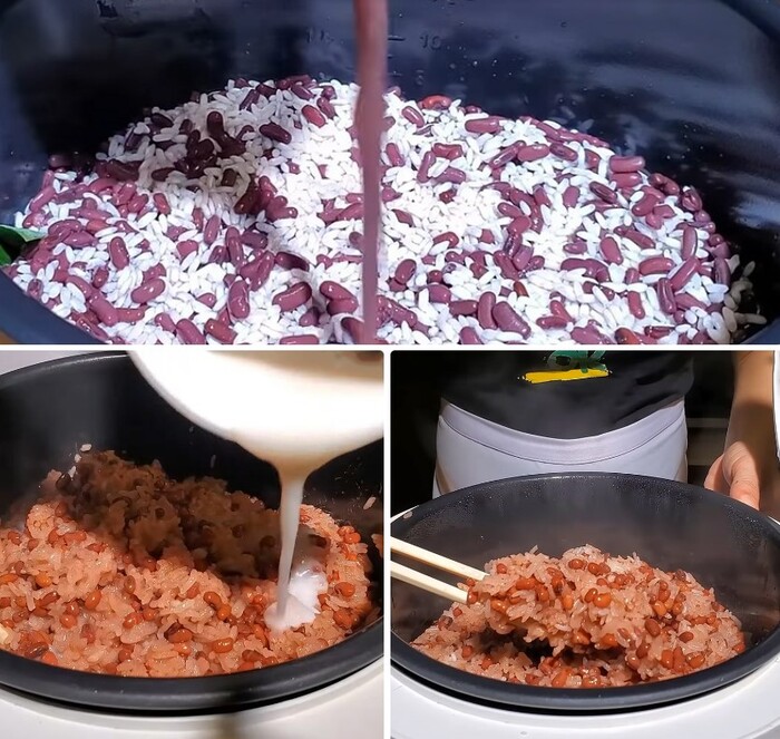 Nấu xôi bằng nồi cơm điện