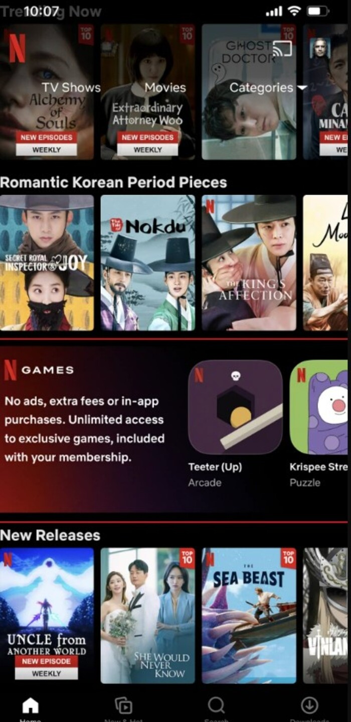 Cuộn xuống dưới cho tới khi thấy mục N Games