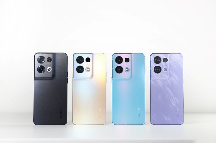 Cận cảnh OPPO Reno8 màu Tím Iris