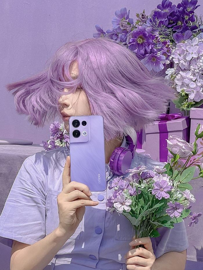 Reno8 phiên bản màu tím Iris