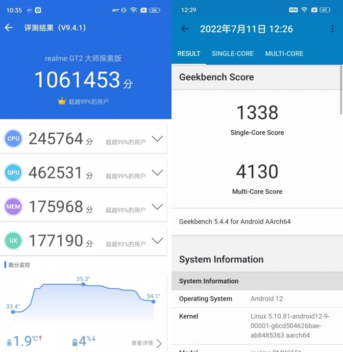 AnTuTu ghi được 1.061.453 điểm