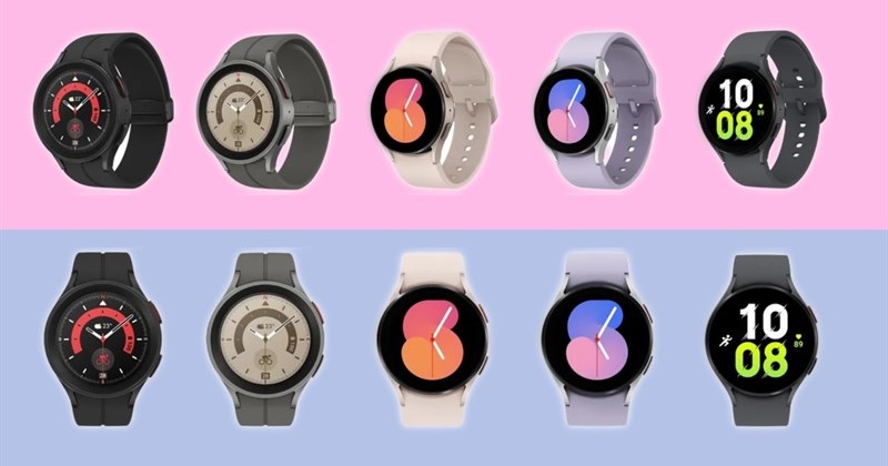 hình ảnh render Galaxy Watch5 series