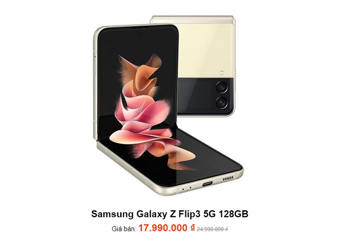 Galaxy Z Fold3 5G 5126GB và Z Flip3 5G 128GB áp dụng trong chương trình