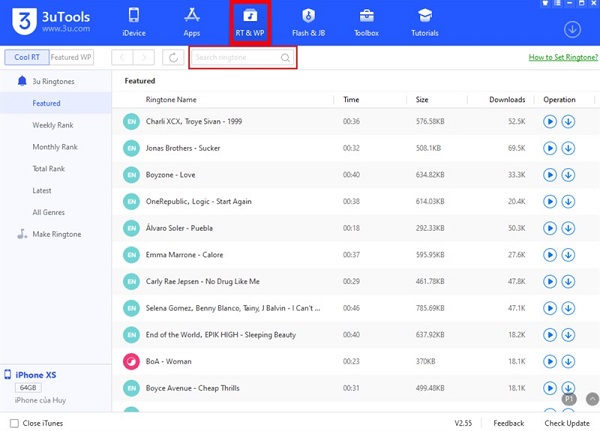 Tải nhạc về iPhone