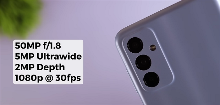 Galaxy F13 được trang bị cụm 3 camera sau với camera chính 50MP