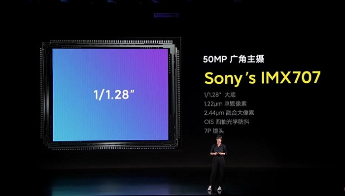 Camera chính sử dụng cảm biến Sony IMX707 với độ phân giải lên đến 50MP
