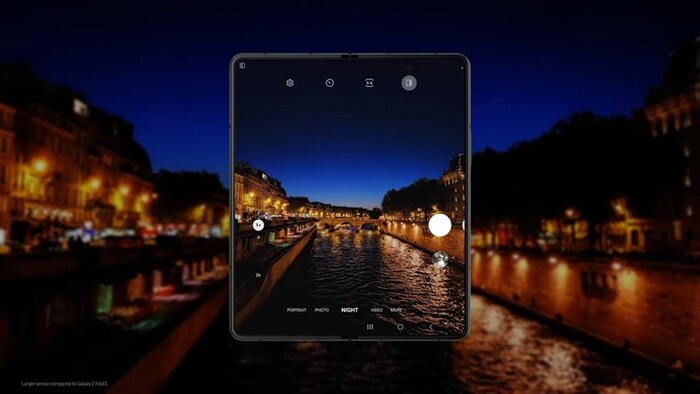 Camera Galaxy Z Fold mới được cải tiến khả năng chụp đêm nhờ điểm ảnh lớn